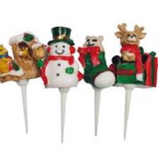 Picture of ASSORTED FESTIVE WOODLAND CAKE TOPPER PICKS